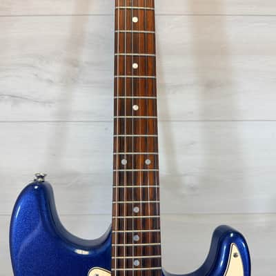 Aria STG Series Electric Guitar Blue Metallic Strat Style SSS Rosewood Fingerboard image 3