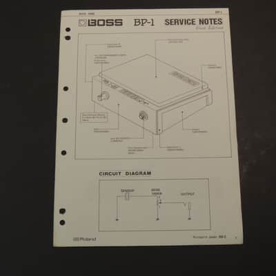 Boss BP-1 Service Notes [Three Wave Music] image 1