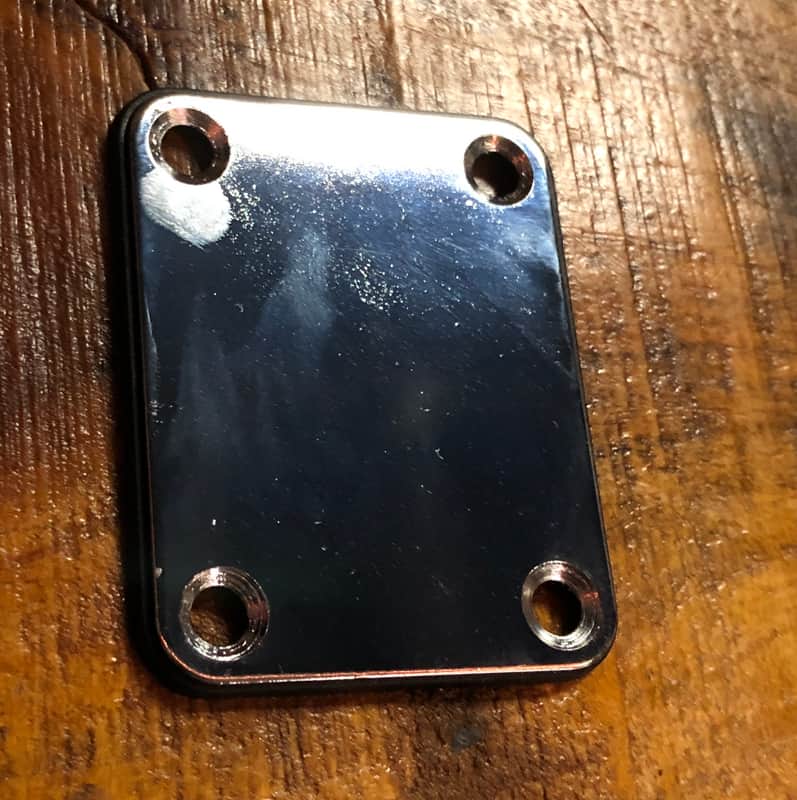 SGM Neck Plate, Chrome, Fits Guitar/Bass image 1