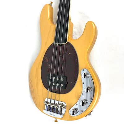 Ernie Ball Music Man Sting Ray 4 Fretless (Modified) 2000 Natural Ash image 1