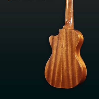 PukanaLa Model PU-MC-C Solid Sapele Mahogany Pro Series Concert Cutaway Ukulele image 4