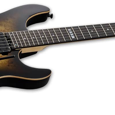 ESP E-II SN-II Nebula Black Burst Burled Maple Electric Guitar + Hard Case B-Stock Made in Japan image 2