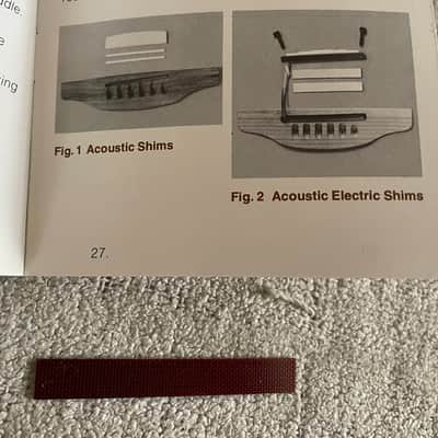 1970’s Ovation Case Candy Owner’s Manual + Warranty Card Hang Tag + Original Shim / Collectors Items image 6