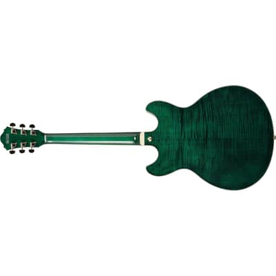 Ibanez AS93FM Artcore Expressionist Semi-Hollow Guitar - Transparent Moss Green image 6