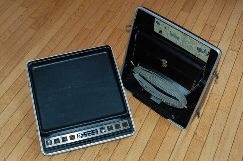 Vintage '60s Ampli-Vox Roving Rostrum Portable Amplifier & Astatic Mic image 1
