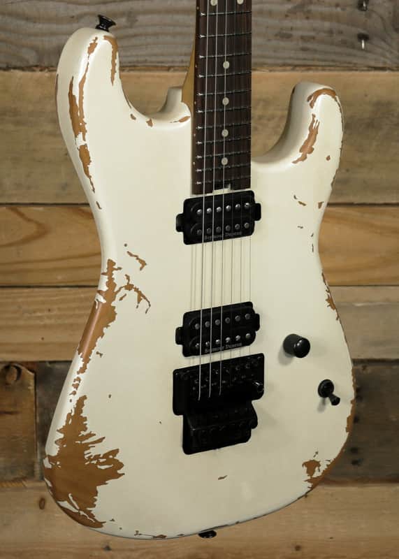 Charvel Pro-Mod Relic San Dimas Style 1 HH Electric Guitar Weathered White w/ Gigbag image 1