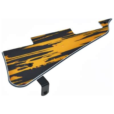 Tawny Stripe LP Guitar Pickguard with Black Stainless Steel Bracket and Steel Mounting Screws for USA Les Paul image 1