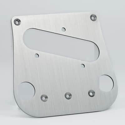 Brushed Stainless Steel Tele Style Guitar Bridge Plate image 4