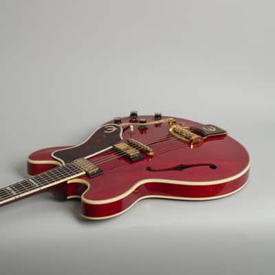 Epiphone Sheraton E212TV Arch Top Semi-Hollow Body Electric Guitar (1964), ser. #67842, black hard shell case. image 7