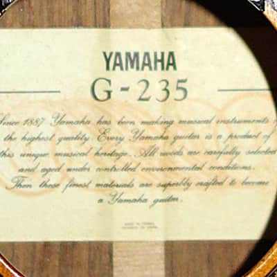 Vintage Yamaha G235 Nylon String Classical Guitar w/Rosewood Bridge image 19