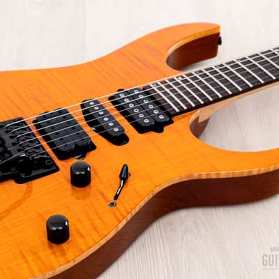 1996 Ibanez J Custom RG1508 HSH Amber Flame Top, Near-Mint w/ DiMarzio image 6