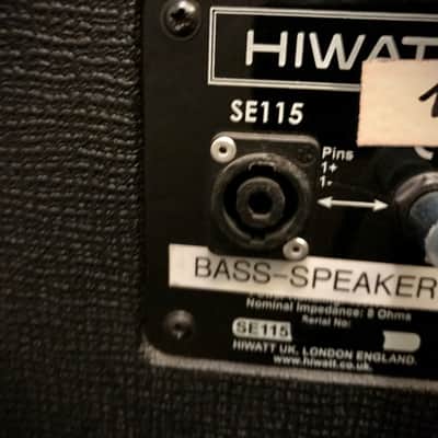 Hiwatt DR201 Bass Stack w 1 x SE 410 (4 x10“), 1 x SE115 (1x15“) 1980 - 82 - Black image 8