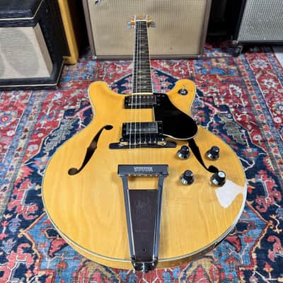 Yamaha SA60 Natural Semi-Hollow 335 Style Vintage 1974 w/Case image 6
