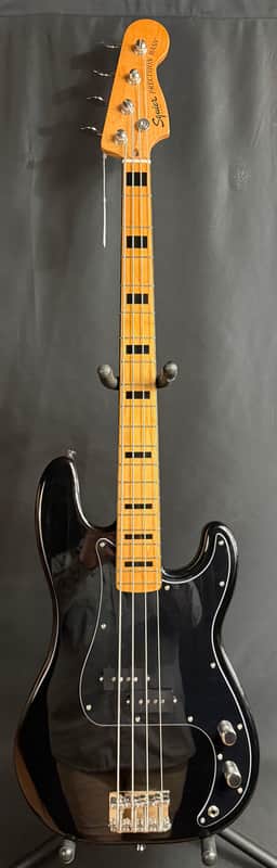 Squier Classic Vibe 70's Precision Bass 4-String Bass Guitar Gloss Black Finish (411) image 1