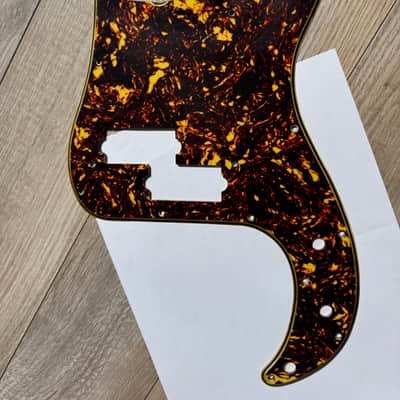 62 Fender Precision Pickguard  60 thru 71 Relic Aged  Brown / Orange Fire Tortoise USA RI image 13
