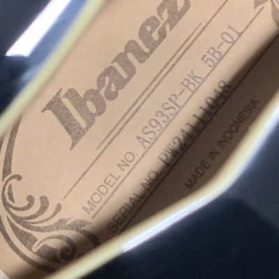 Ibanez AS93SP-BK Artcore Expressionist 2025 - Present - Black image 8