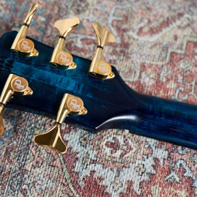 Pedulla 40th Anniversary Mark Egan Signature Buzz Fretless 2015 - Trans Blue image 13