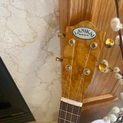 Lanikai Concert LQA-CCA Solid Spruce Top/ Quilt Ash A/E Cutaway Fishman Ukulele image 3