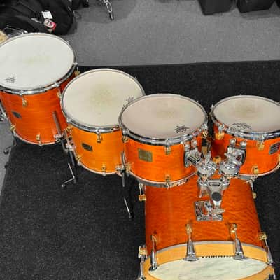 ~RARE!~ Yamaha Maple Custom 5-Piece 10/12/14/16/20 Drum Kit Set in Satin Natural Vintage with SKB Soft-Shell Bags image 12