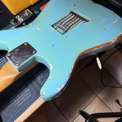Fender Stratocaster 1964 - Daphne Blue old refin image 7