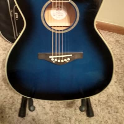 Daisy Rock DR6278 Wildwood Royal Blue Burst acoustic electric cutaway guitar image 2
