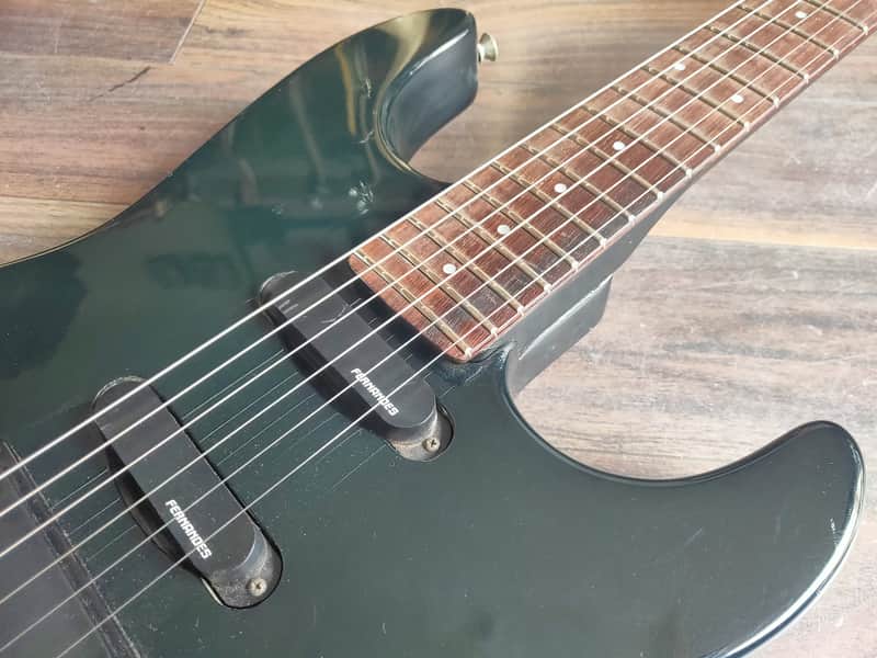 1989 Fernandes Japan SSH-40 HSS Superstrat Stratocaster (Black