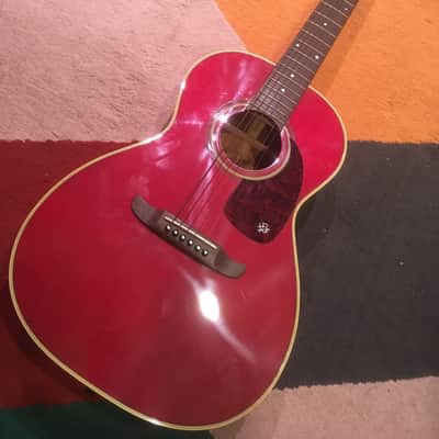 Fender Japan YC-25H Catalina Hanako early 1980s red acoustic Terada 1982-85 MIJ Made in Japan image 2