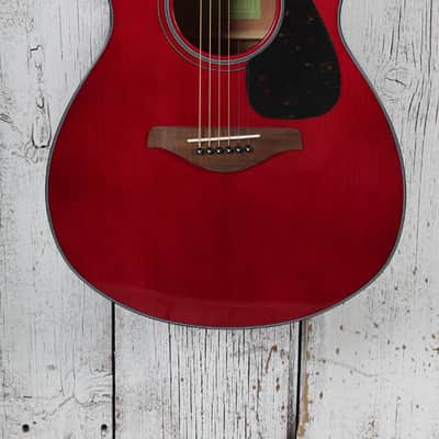 Yamaha FSX800C Concert Cutaway Acoustic Electric Guitar Solid Spruce Ruby Red image 1
