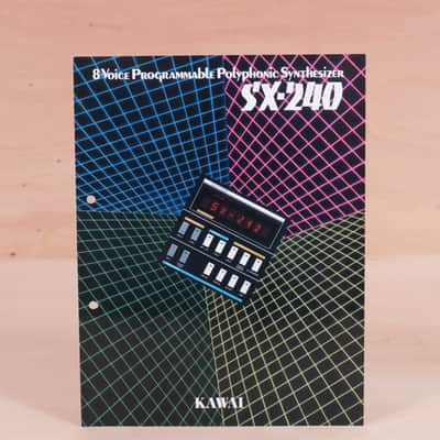 Kawai SX-240 8-voice programmable synthesizer original brochure