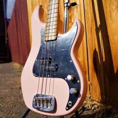 G&L Custom Shop USA LB-100 Nitro Shell Pink 4-String Electric Bass Guitar w/ Black Tolex Case image 2