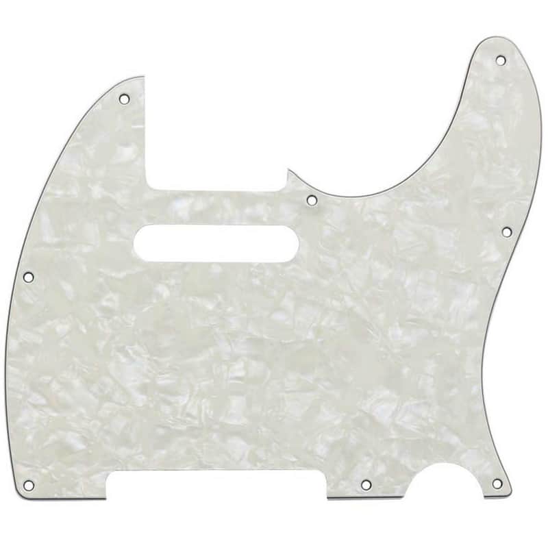 VINTAGE PEARL 8-Hole 4-Ply Pickguard for Fender Telecaster Tele - Made In Japan image 1