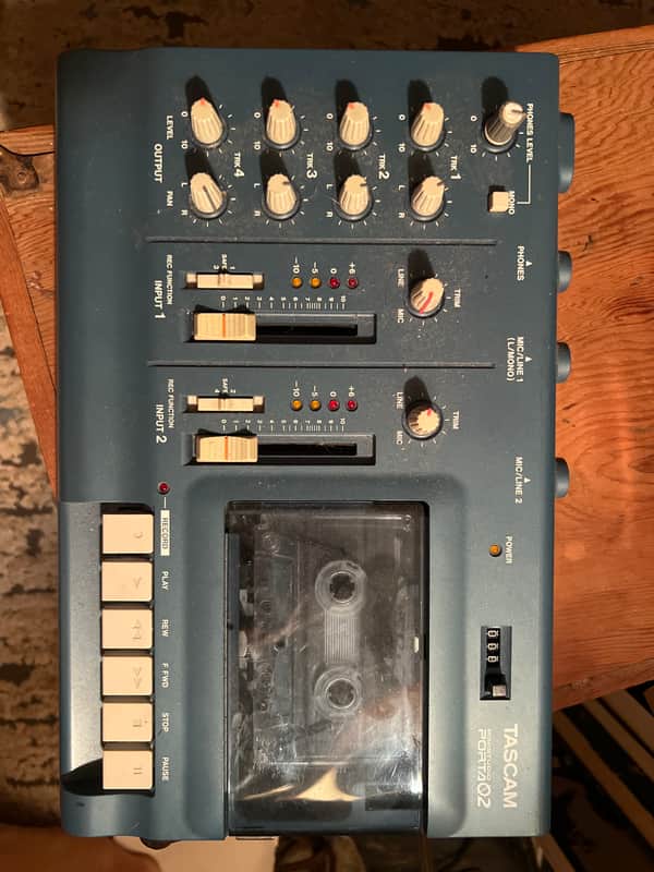 TASCAM Porta 02 Ministudio 4-Track Cassette Recorder 2000s Blue image 1