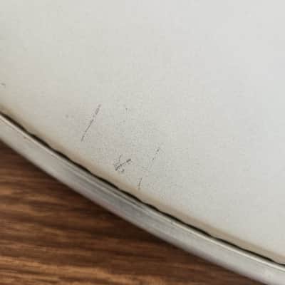 NOS Ludwig Weathermaster 28" Bass Drum Head Smooth White 1960s Script Cloud Stamp image 5
