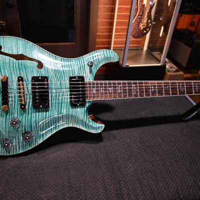 PRS Wood Library McCarty 594 Semi-Hollow Danville Music 35th Anniversary Artist Top 2025 - Bahamian Blue #8203 image 2