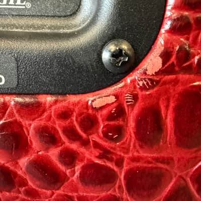 Mesa Boogie 4x12 4FB Oversized Recto Cabinet- Custom Red Crocodile Tolex 2007 - w/cover + casters image 17