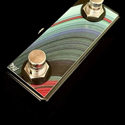 Saturnworks Handcrafted Black Double Switch with Normally Closed or Normally Open Soft Touch Momentary Switches + a Switchcraft USA TRS Jack - Replaces Boss FS-6