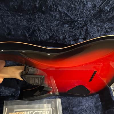 Schecter Sunset 24 Hardtail USA Custom Shop 2021 - Red Stain/Black Burst - w/ COA & Case - NEW image 15