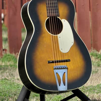 ~Rare~ 1970 Fender Harmony Stella F-1000 Parlor Guitar - All Solid Wood! Pro Setup - Made in USA image 3