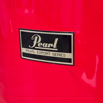 Pearl Export EX 16"x16" Floor Tom Drum with Legs - Late 1980's - Coral Red image 5