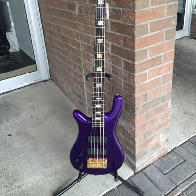 Wizard USA Neck Through Left-y 5 String 90's Purple Bass Not A Spector Make an Offer image 1