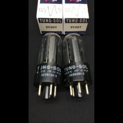 GREAT PAIR TUNG SOL 5Y3GT Vintage RECTIFIER Radio Amp VACUUM TUBES O.9769 image 1