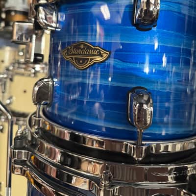 Tama Starclassic Walnut/Birch 5pc Drum Set - Lacquer Blue Ocean Ripple image 3