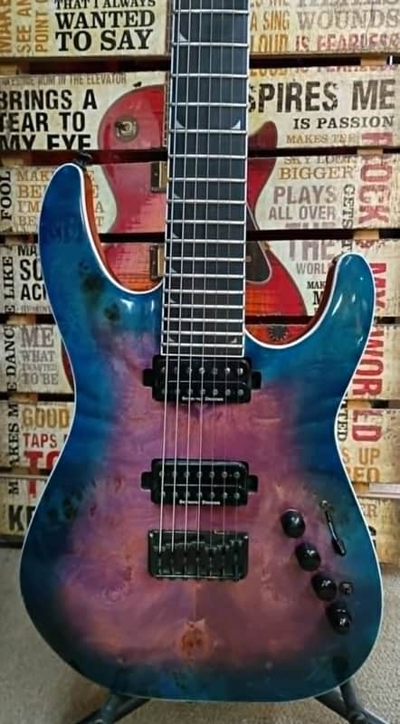 Jackson 7-String Pro Series Soloist SL7P HT MAH - 2020 - Northern Lights - Killer Mods! image 1