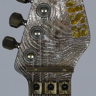 ESP Exhibition Limited Snapper-CTM FR Sand-Blast Maziora Gold Leaf Electric Guitar image 4