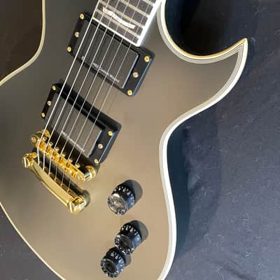 Harley Benton SC-1000 SBK Matte Black LP Style Guitar with Active Pickups image 6