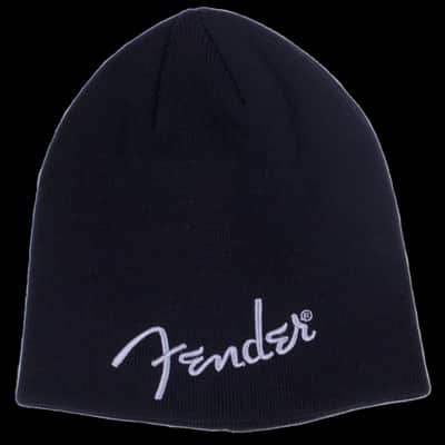 Fender Logo Beanie Hat, Black, One Size image 1