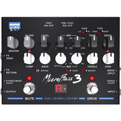 EBS MICROBASS-3 Préampli basse professionnel 2 canaux image 1