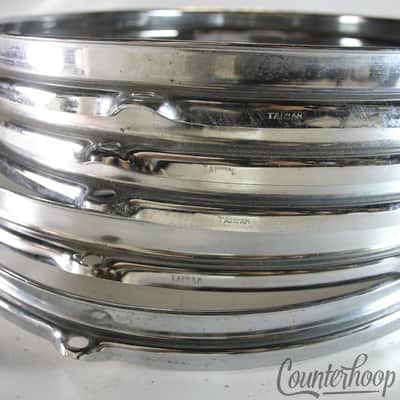 Pearl Chrome Rims Set 3x 12"+13",14",15",16" Tom Drum/Snare/Floor Hoops Taiwan image 6