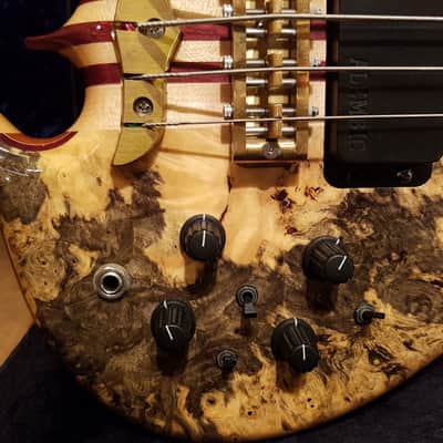 2006 Alembic MJLB 5 Signature Standard Bass Buckeye Burl 5 String image 6
