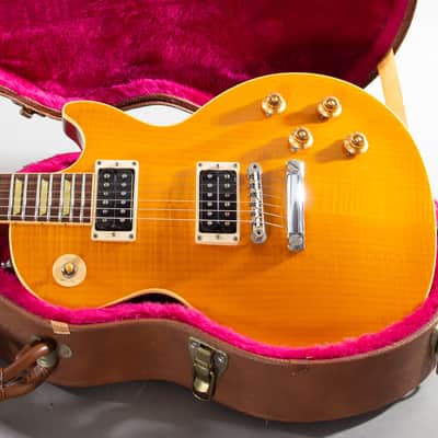 1999 Gibson Les Paul Classic Plus – Trans Amber, Slim ’60s Neck, OHSC image 1